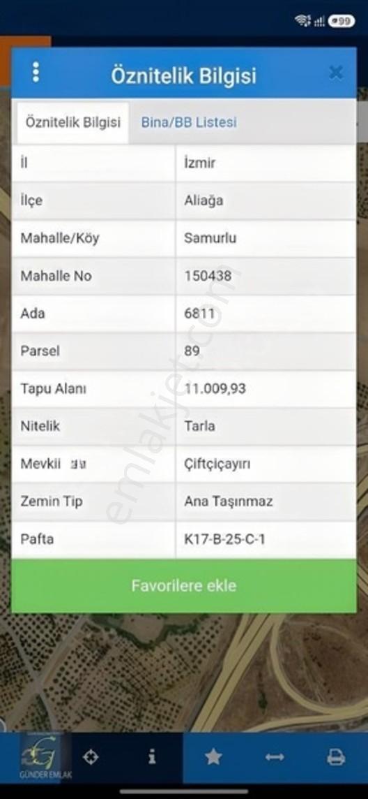 Aliağa Yakın Samurlu Mevkide Satılık Tarla — fotoğraf 2