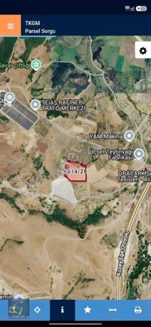 Aliağa Yeni Sanayi Sitesi Ne Yakın Samurlu Mevkide Satılık Tarla