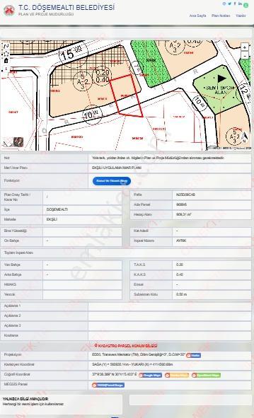 Antalya Döşemealtı Ekşilide Satılık 909 M² Arsa Ve 2+1 Ev — fotoğraf 21