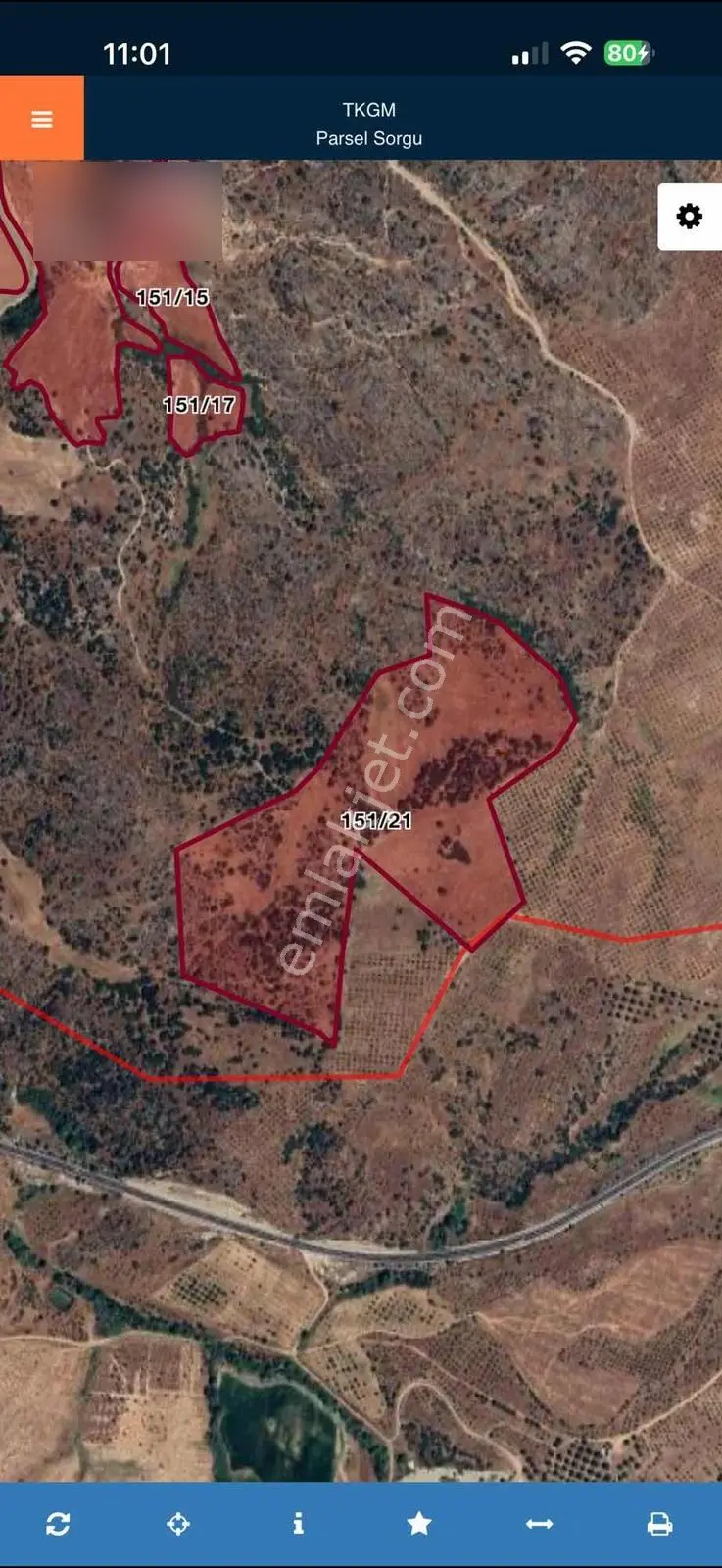 Kula Evciler Mahallesinde Toplam 210 Dönüm Satılık Arazi