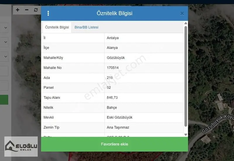 Gözübüyükde Satılık 846 M2 Bahçe Tapulu Arazi — fotoğraf 4
