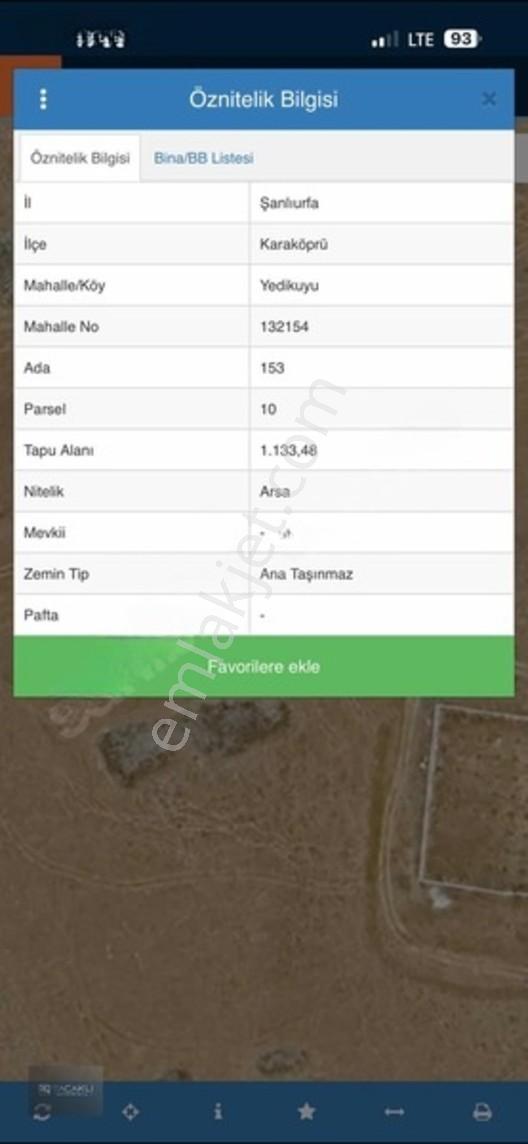 Yedikuyu'da 1161m2 Satılık Arsa — fotoğraf 2