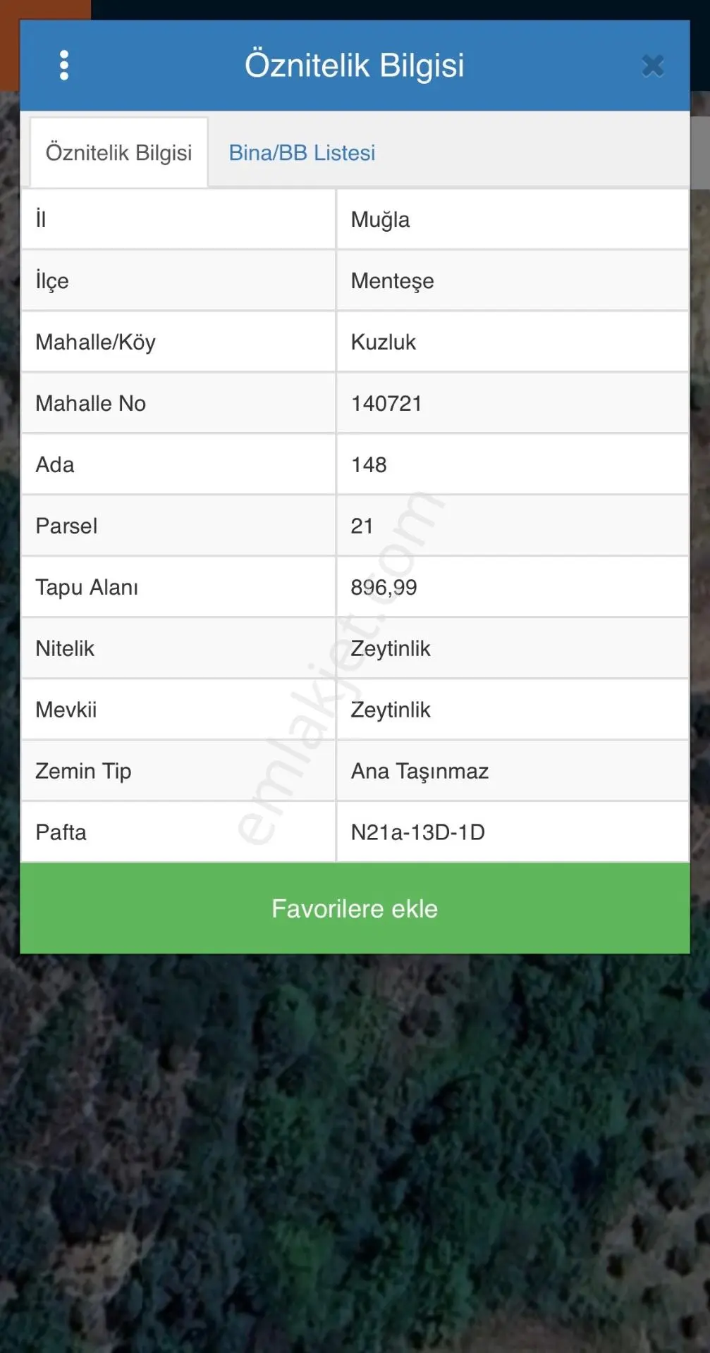 Muğla Menteşe Kuzluk Mahallesi Satılık 896 M² Zeytinlik — fotoğraf 3