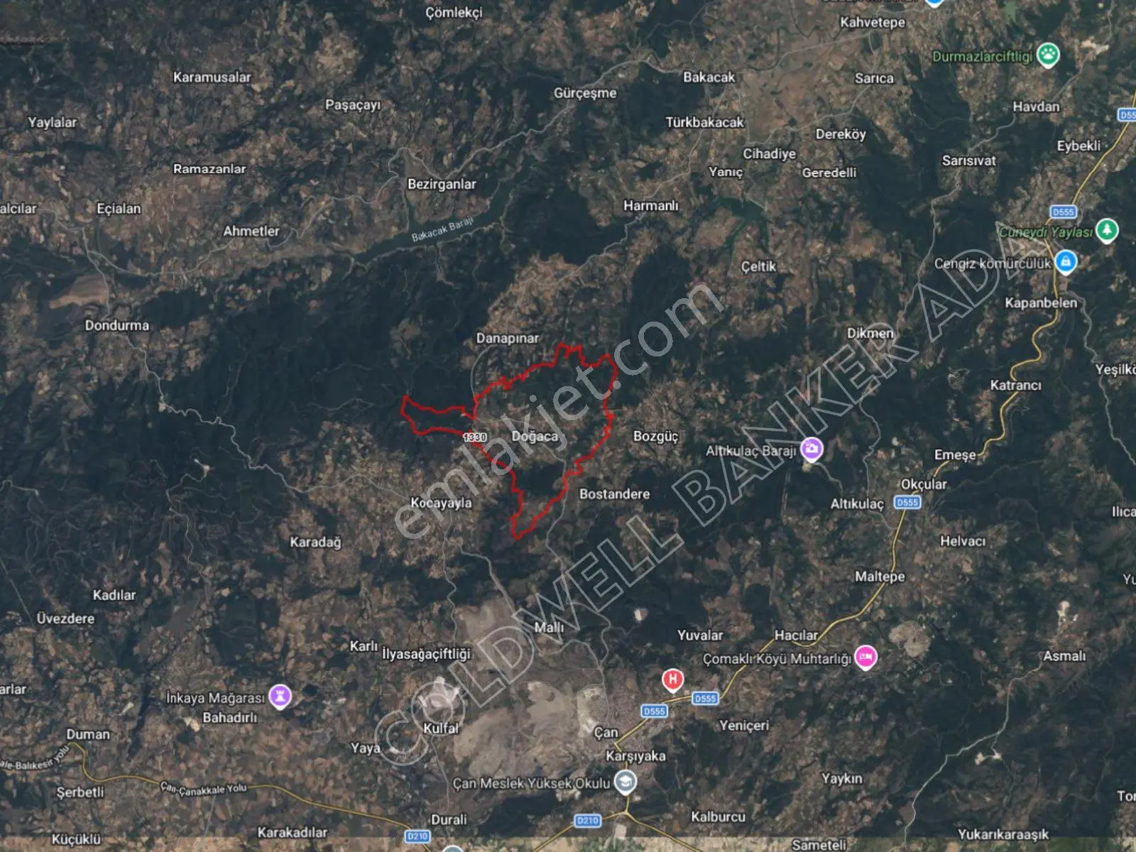 Çanakkale Çan Doğaca’da Elektrik Ve Su Kapısında 7.600 M² Satılık Tarla — fotoğraf 3
