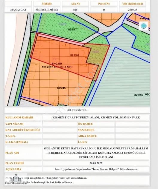 Side'de Denize Sıfır Satılık 1.086m² — fotoğraf 11