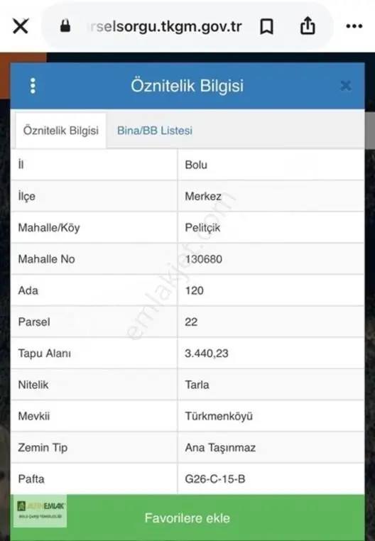 Bolu Pelitçik Köyü'nde Toplam 6.291 M² Satılık Tarla Parselleri — fotoğraf 4