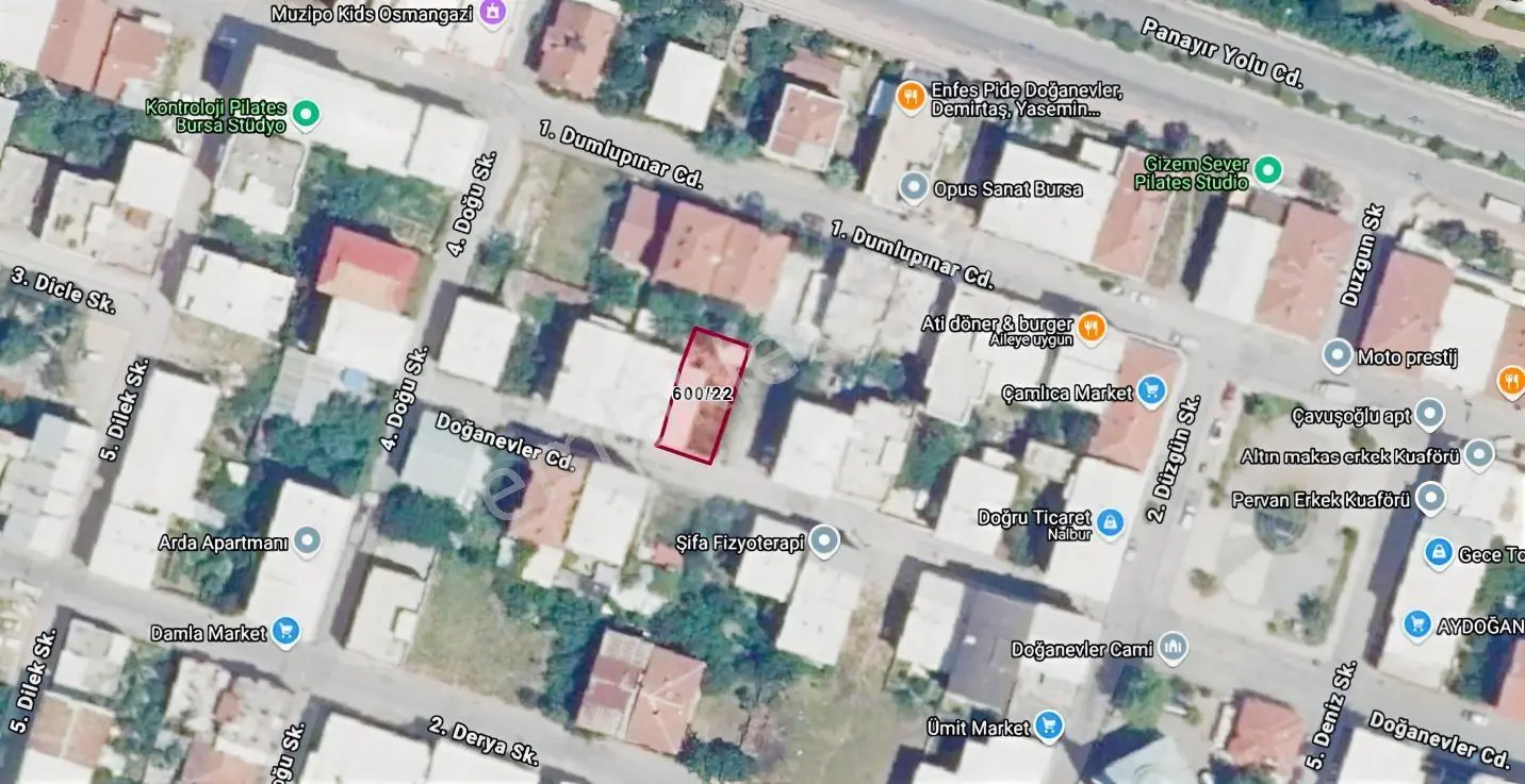 Bursa Doğanevler'de Güzel Konum'da Konut İmarlı Satılık Arsa — fotoğraf 7