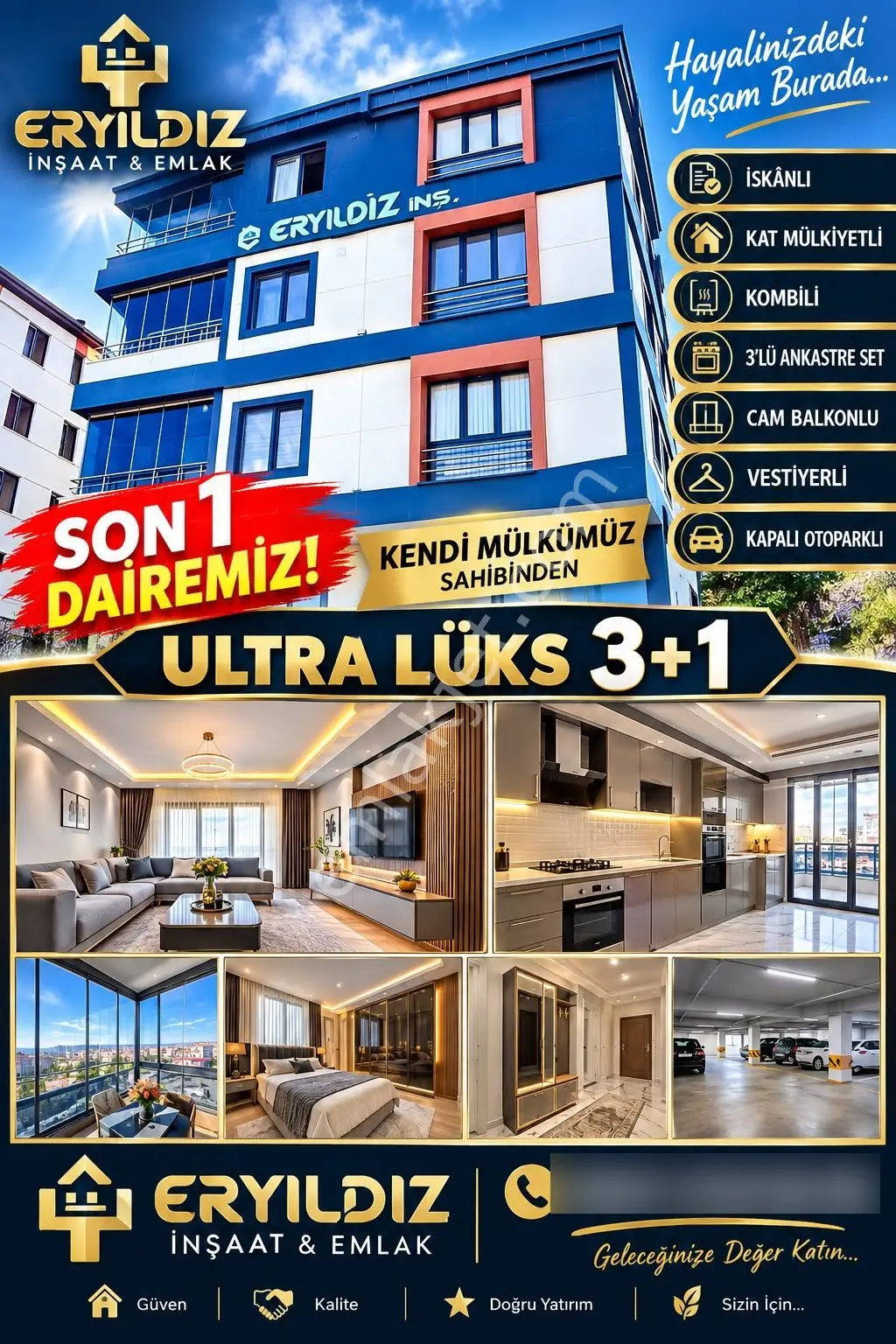 //eryıldız İnşaat/kendi Mülkümüz/yerden Isıtmalı/büyük Teraslı Ultra/lüks/2+1 Amerikan Mutfaklı — fotoğraf 35