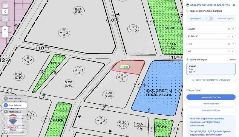 Re/max Mustafa Öz 800m² Akyazı Kuzulukta Villa İmarlı Arsa — fotoğraf 5