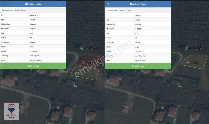 Re/max Mustafa Öz 800m² Akyazı Kuzulukta Villa İmarlı Arsa — fotoğraf 6