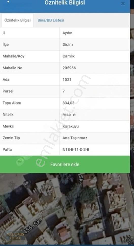 Didim Çamlık Mahallesi Satilik Ticari Arti Konut 334 M2