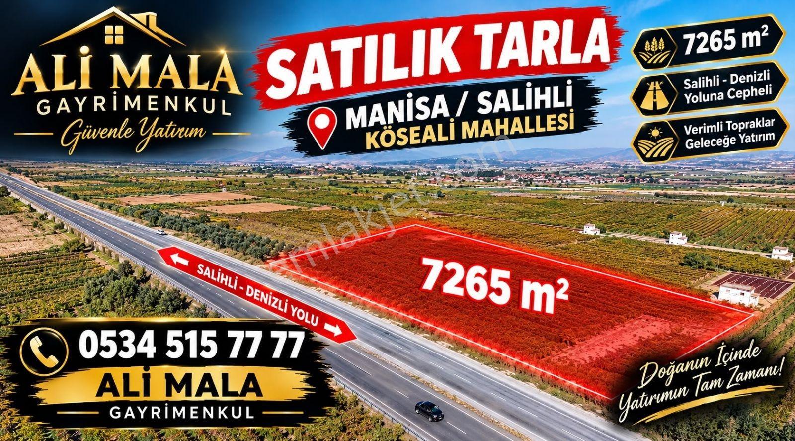 Salihli Köseali Mevkinde Denizli Yoluna Sıfır Yatırımlı Arazi