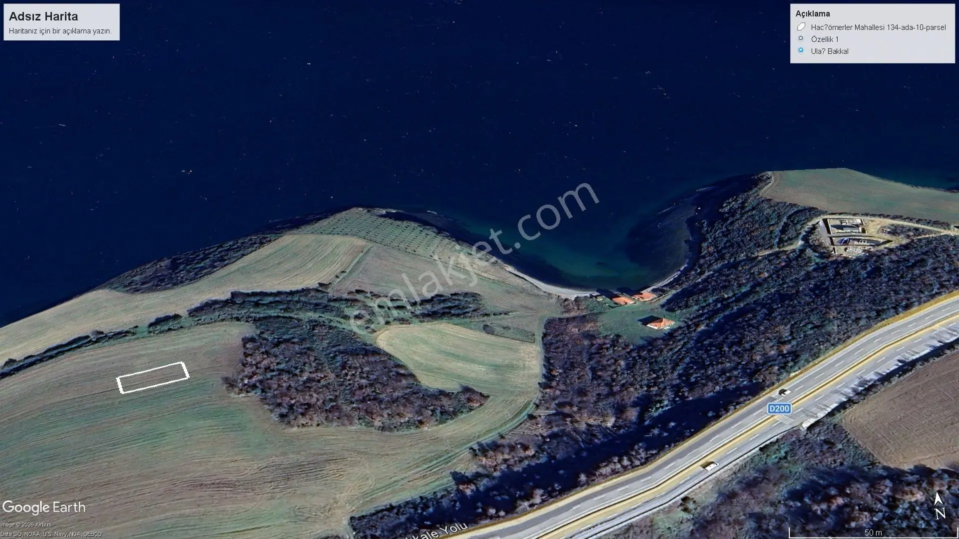 Çanakkale Lapseki Güreci'de Boğaz Manzaralı 300 M² Satılık Müstakil Arsa — fotoğraf 2