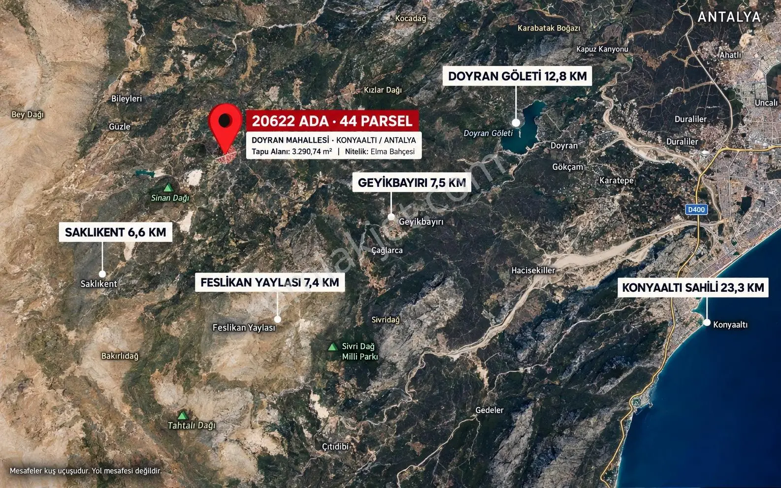 Antalya Konyaaltı Doyran'da 3.290 M² Müstakil Tapulu Parsel — fotoğraf 5