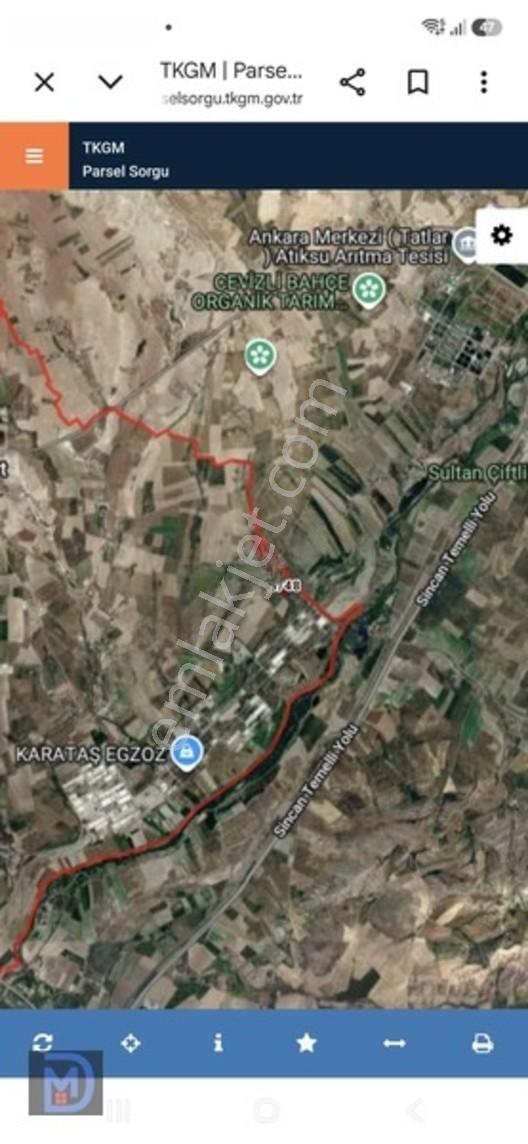 Sincan Anayurt'ta 9.300,58 M² Tek Tapu Satılık Tarla — fotoğraf 2