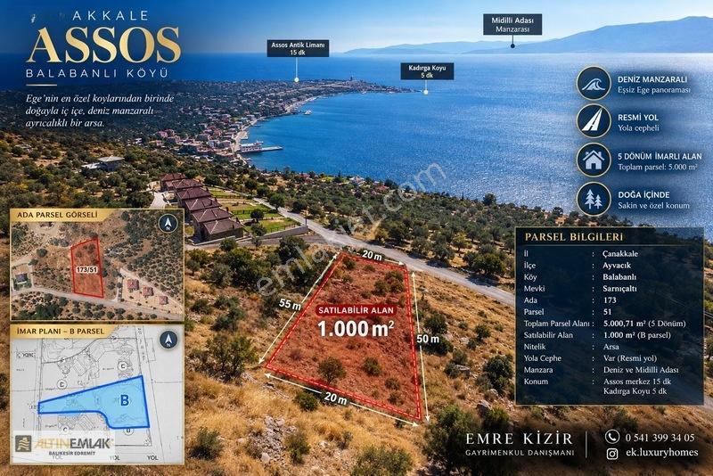 Assosun Değerli Villalar Bölgesi 1.000m² Ekoturizm İmarlı Arsa — fotoğraf 2