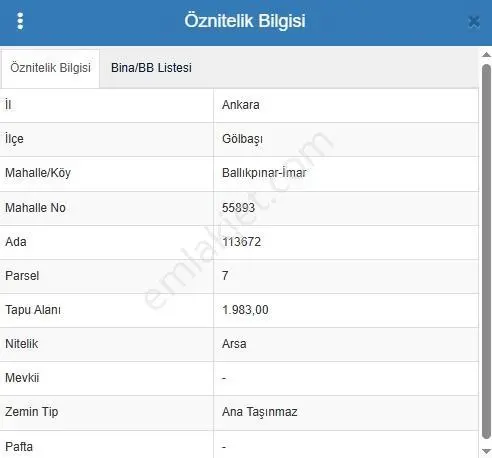 Cb Vizyon'Dan Gölbaşı Ballıkpınar Mahallesi'Nde Tek Tapu Arsa