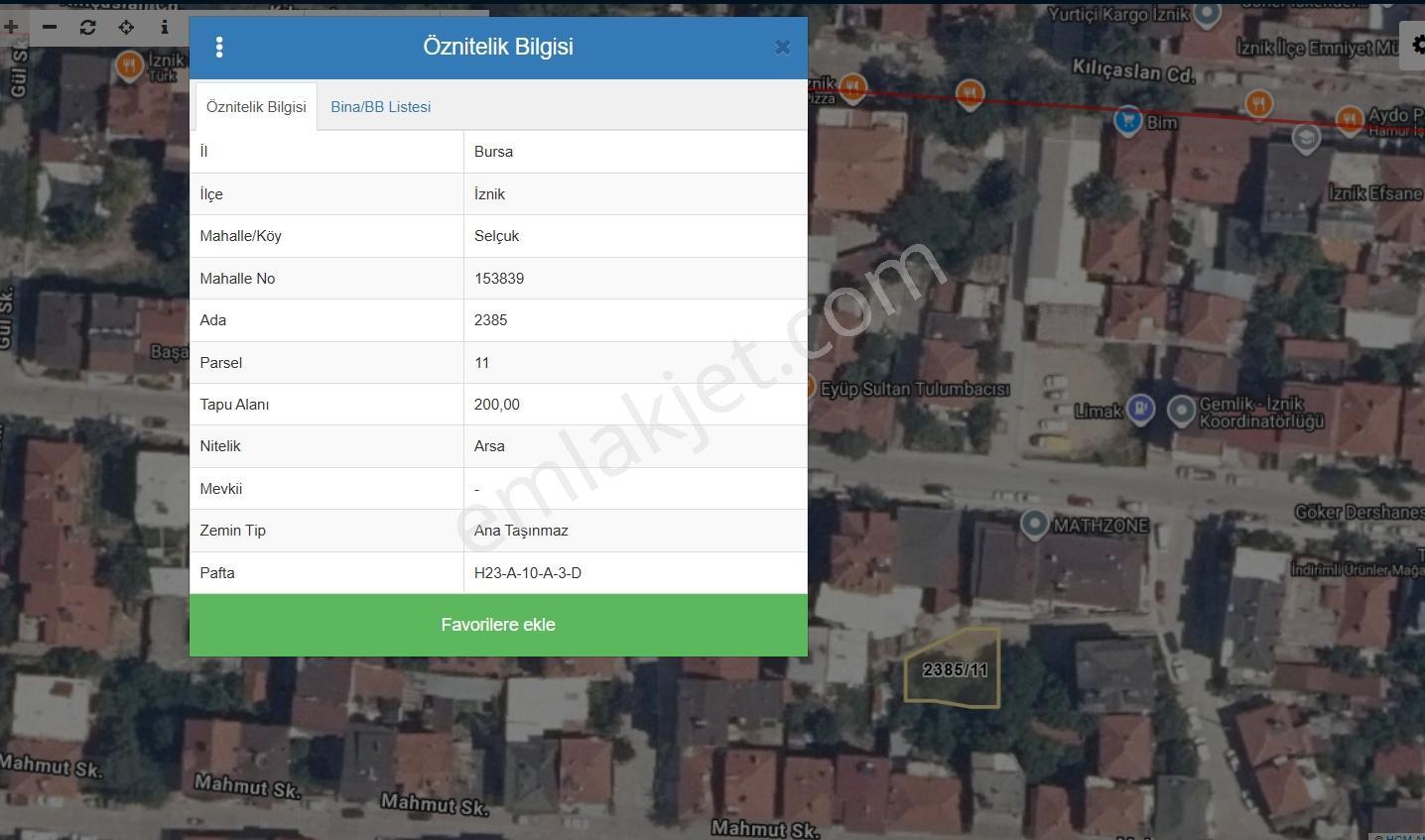 İznik Selçuk Mahallesinde Sahile Yakın 3 Kat İmarlı 200 M² Arsa — fotoğraf 3