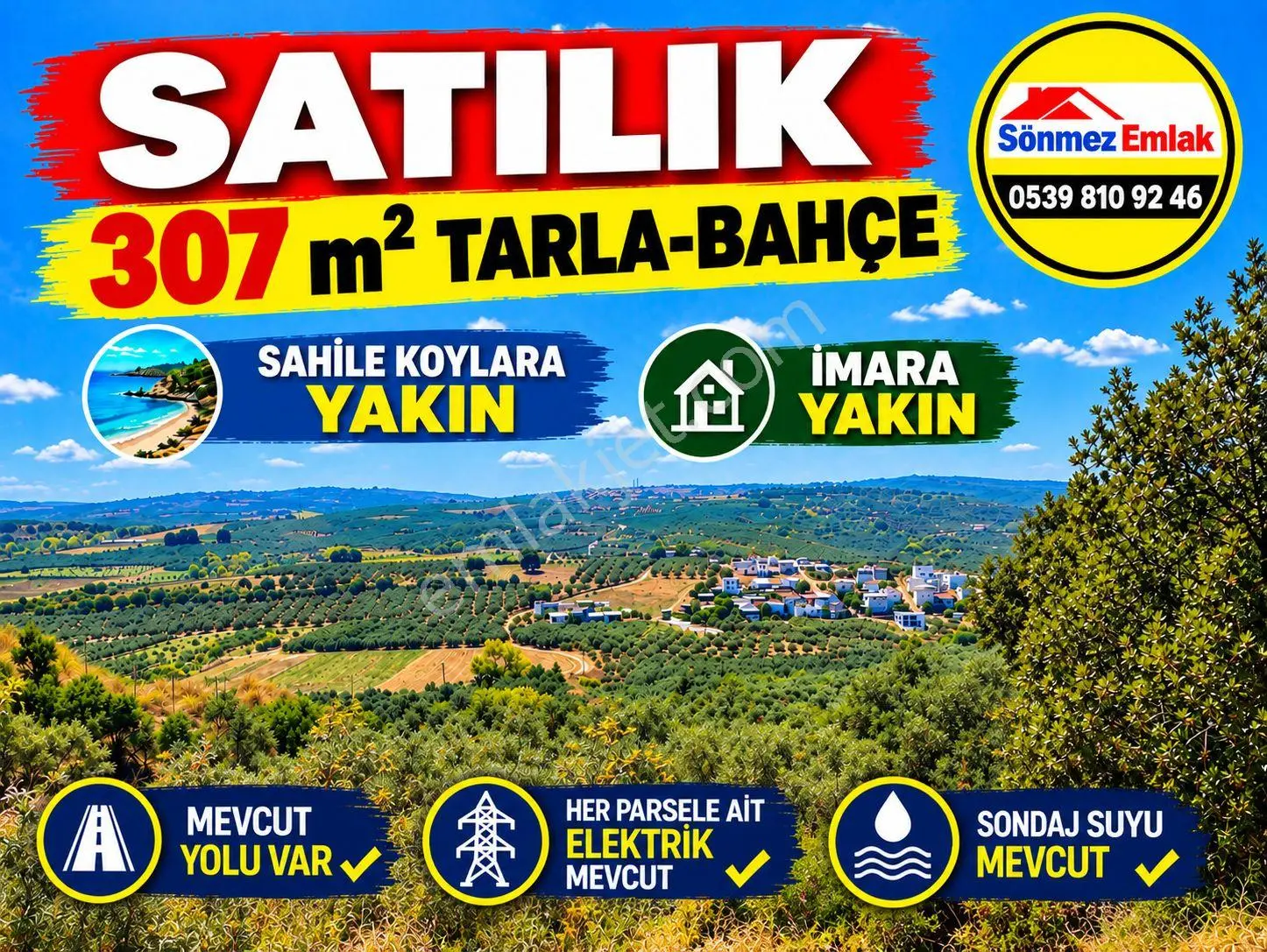 Bursa Mudanya Esence Eşkel'de 307 M² Sahile Yakın Satılık Tarla | Yol, Su, Elektrik — fotoğraf 5