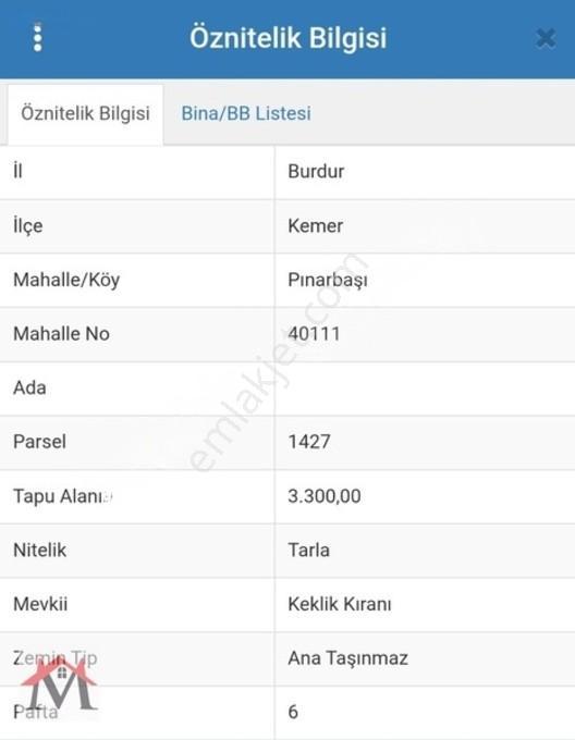 Kemer Pınarbaşında Köye 600m Mesafede 3300m² Tarla — fotoğraf 2