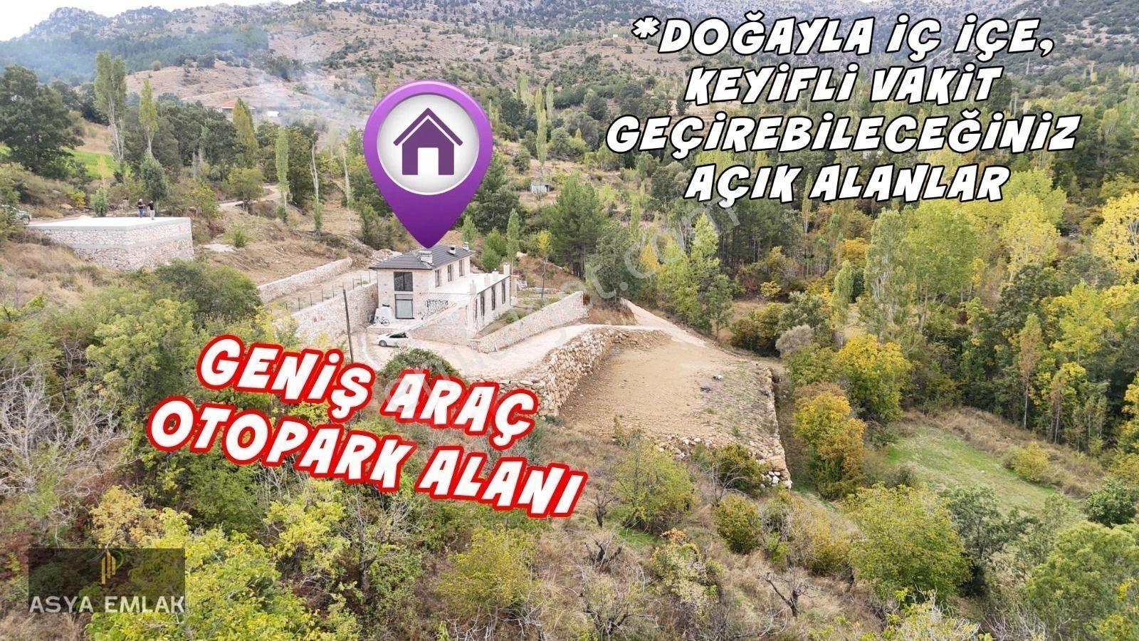 Burdur Ağlasun Yeşilbaşköy'de Full Traverten Taş Mimarili Villa — fotoğraf 4