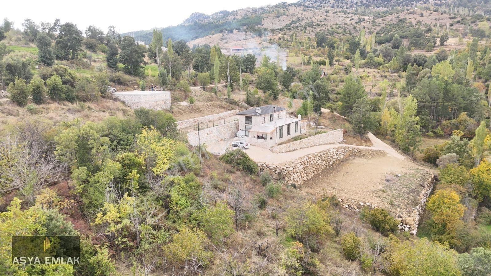 Burdur Ağlasun Yeşilbaşköy'de Full Traverten Taş Mimarili Villa — fotoğraf 24