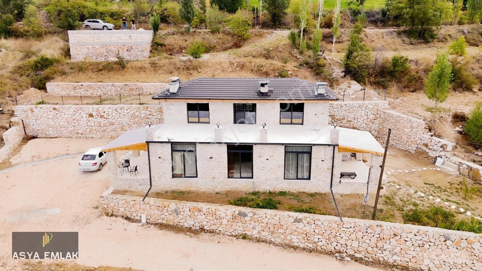 Burdur Ağlasun Yeşilbaşköy'de Full Traverten Taş Mimarili Villa — fotoğraf 27