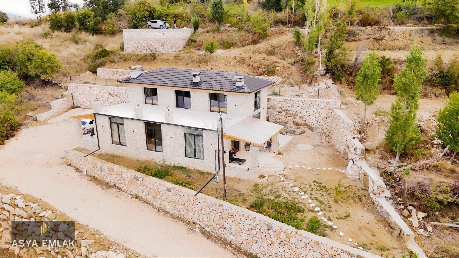Burdur Ağlasun Yeşilbaşköy'de Full Traverten Taş Mimarili Villa — fotoğraf 28