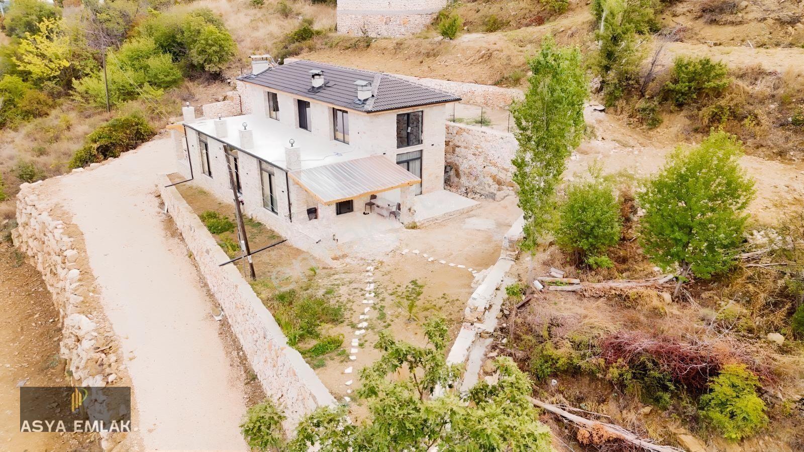 Burdur Ağlasun Yeşilbaşköy'de Full Traverten Taş Mimarili Villa — fotoğraf 29
