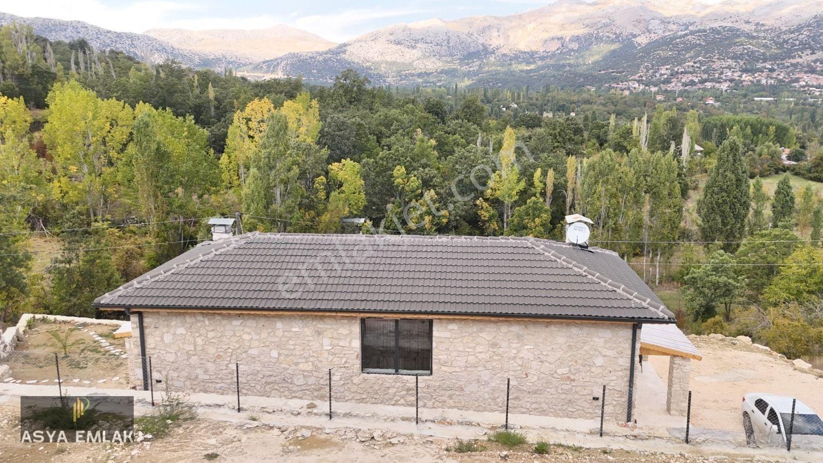 Burdur Ağlasun Yeşilbaşköy'de Full Traverten Taş Mimarili Villa — fotoğraf 30