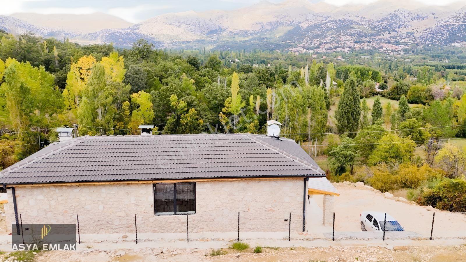 Burdur Ağlasun Yeşilbaşköy'de Full Traverten Taş Mimarili Villa — fotoğraf 31
