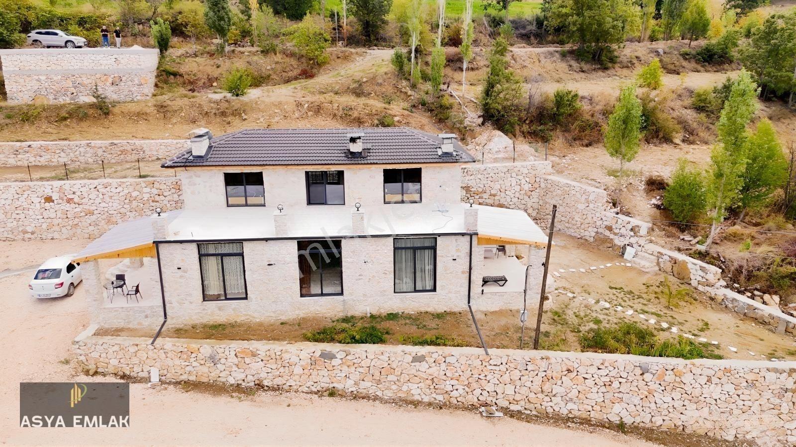 Burdur Ağlasun Yeşilbaşköy'de Full Traverten Taş Mimarili Villa — fotoğraf 32
