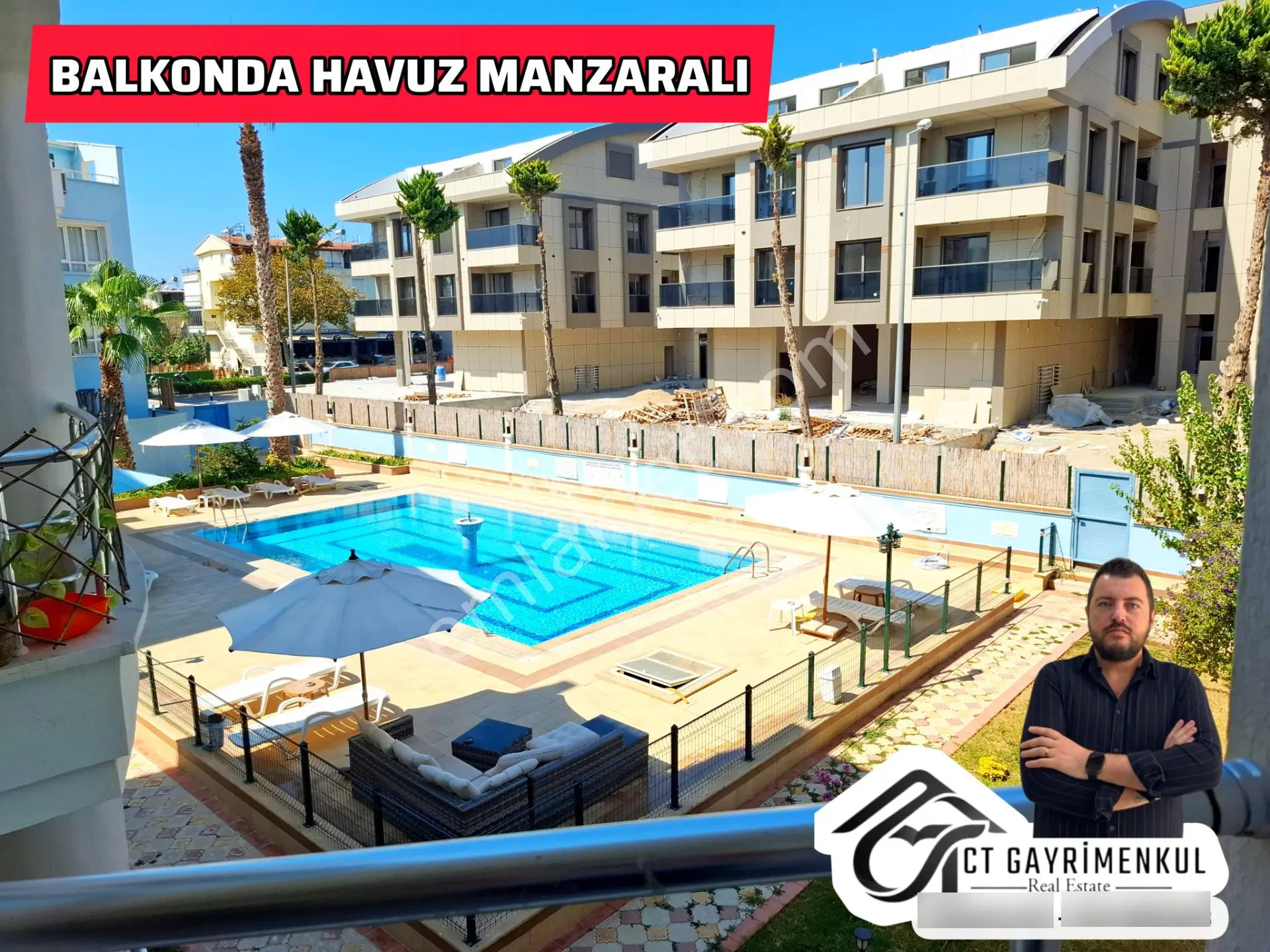 Didimde Satılık 2+1 Havuz Manzaralı Site İçerisinde Ön Cephe İskanlı,Kat Mülkiye...