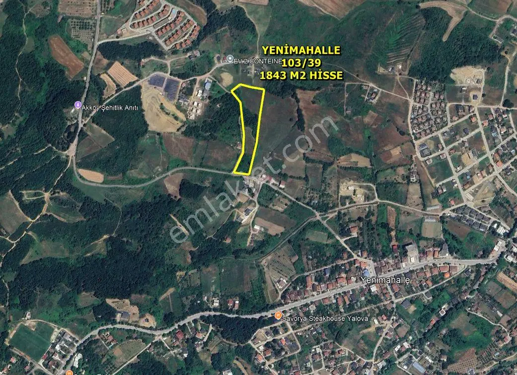 Turyap Aydemirden Termal Yenimahallede İmarlı 1843 M2 Hisseli Arsa — fotoğraf 3