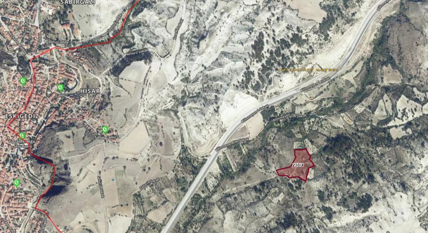 Eskı Gedız Hısarda 14362 M2 Kadastral Cepheli Satılık Arazi — fotoğraf 3