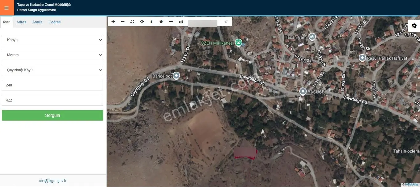 Meram Çayırbağında Yerleşim Yerine Yakın 1104 M2 Bağ