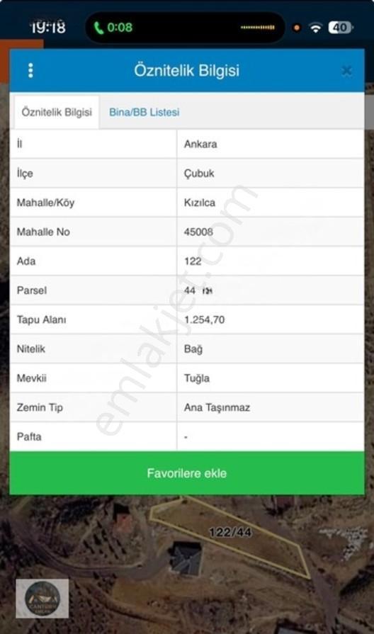 Çubuk Kızılcada 1.2 Dönüm Etrafı Çevirili Arsa — fotoğraf 2