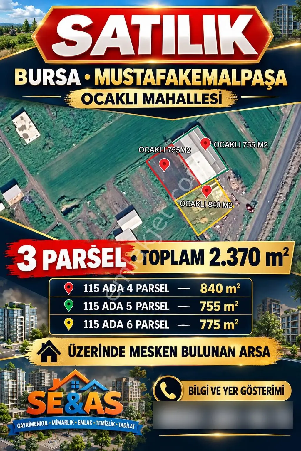 Se&as Exclusıve:bursa M.kemal Paşa Ocaklıda Değerli Lokasyonda 3 Parsel — fotoğraf 7