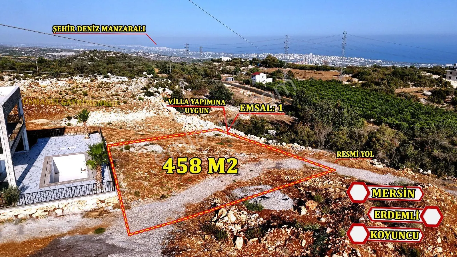 Erdemli Koyuncu Mahallesin De 458 M2 Arsa — fotoğraf 2