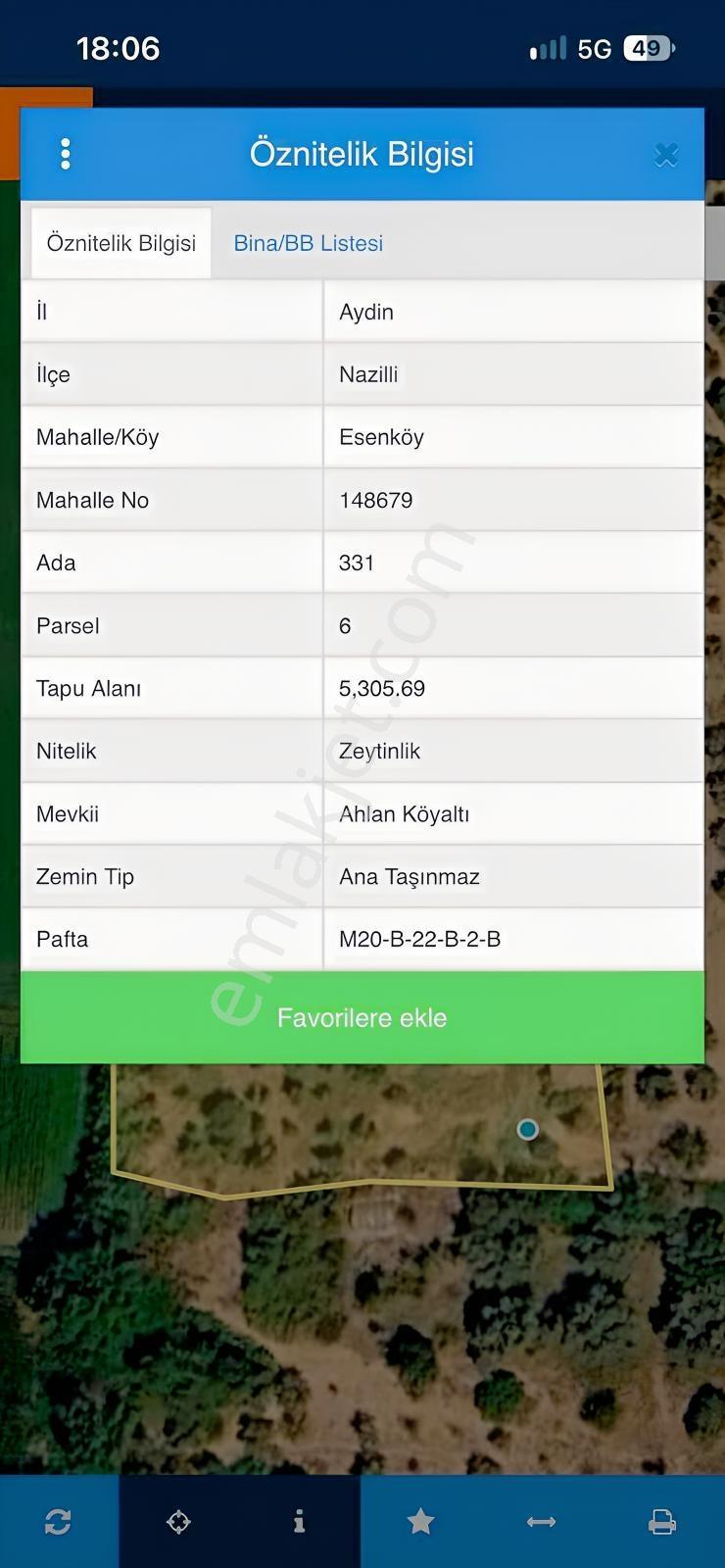 Miray Emlaktan Esenköyde (Arpazda)Satılık Zeytinlik