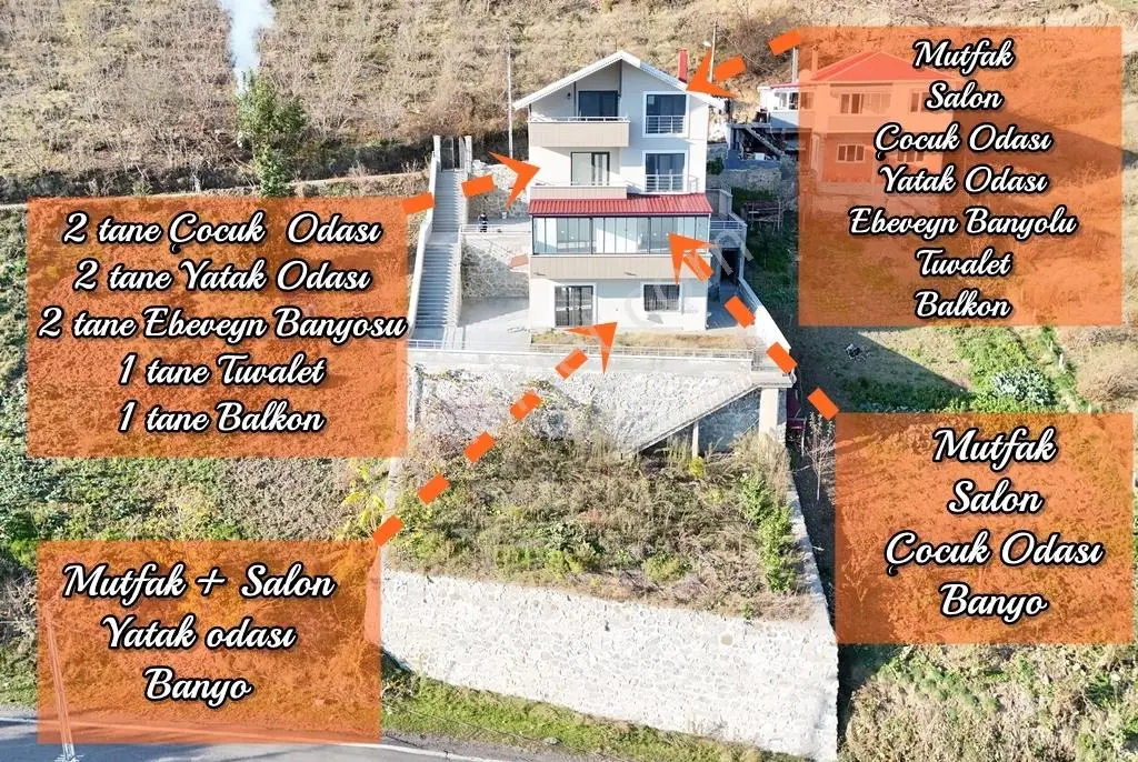 Akçaabat Akçatepe Tesisinin Altında Satılık Fırsat Villa — fotoğraf 5