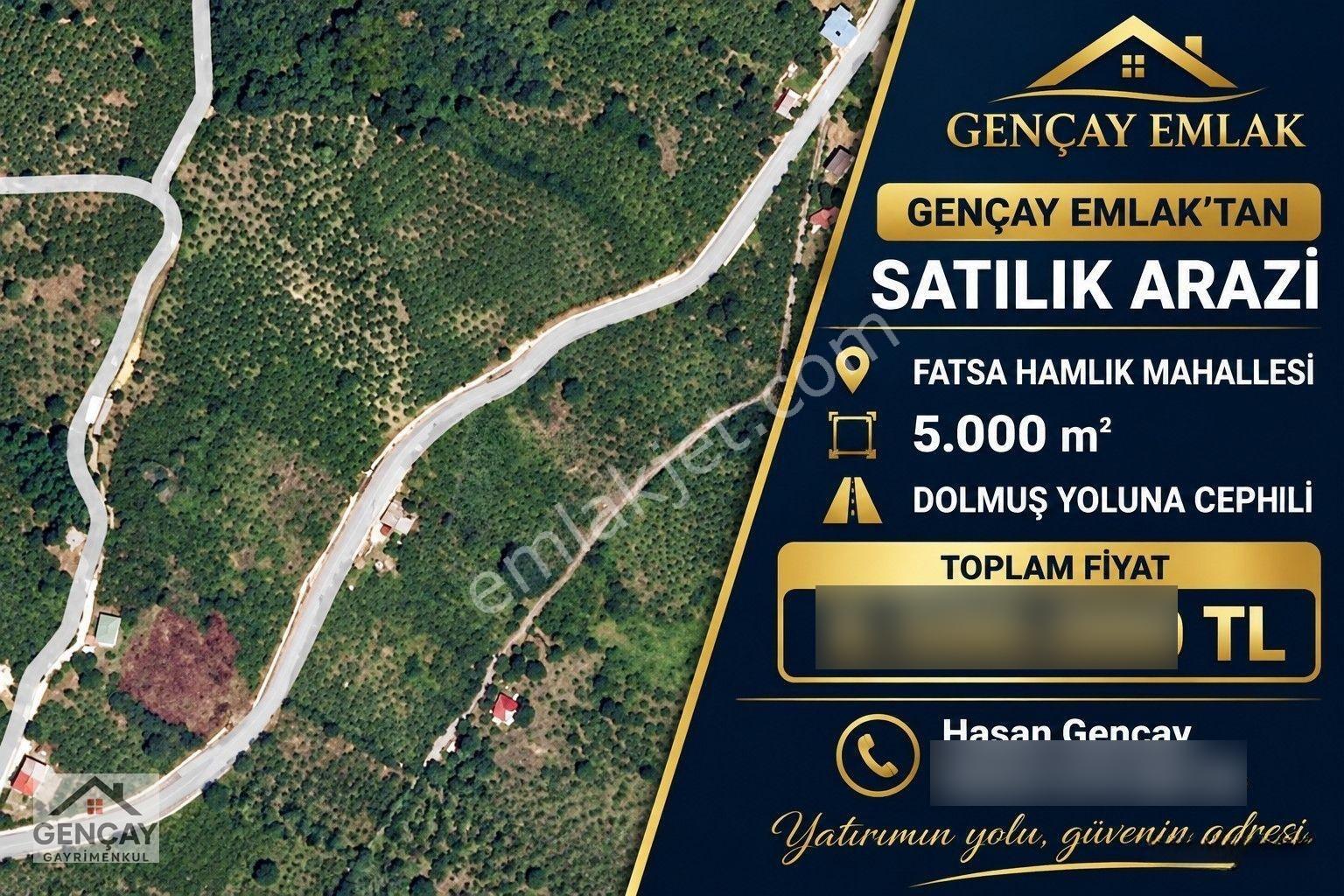 Gençay Emlak’Tan Fatsa Hamlık Mahallesi’Nde Satılık 5.000 M² Arazi!122