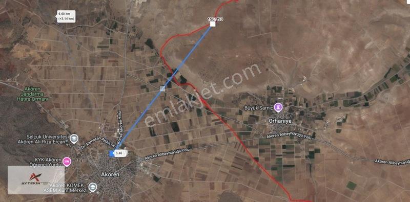 Akören'De Fırsat!!! 5.745M2 Yola Cephe Arazi 319.000₺