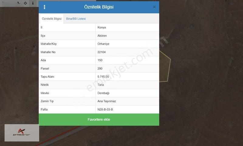 Akören'de Fırsat!!! 5.745m2 Yola Cephe Arazi 319.000₺ — fotoğraf 3