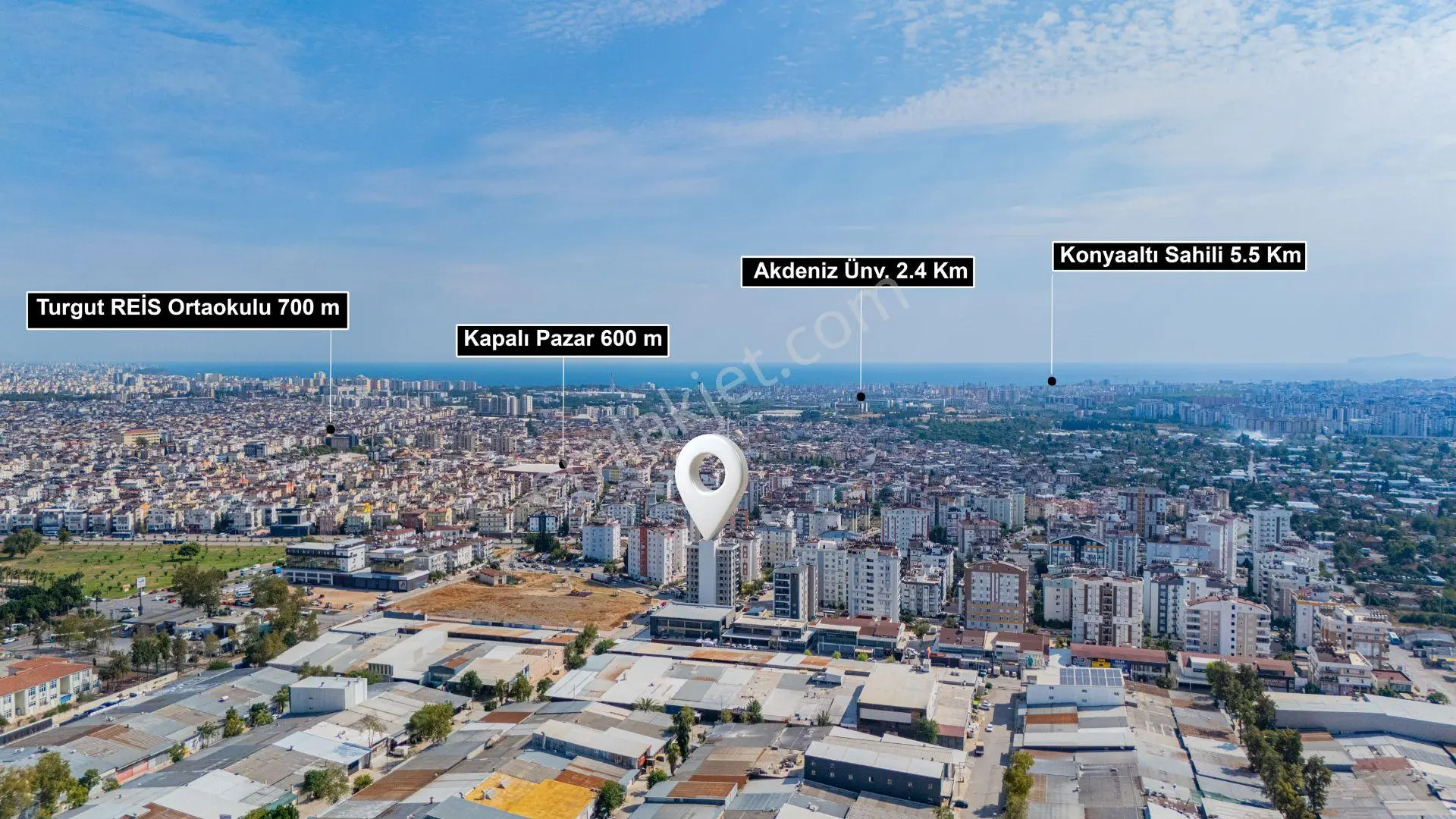 Kepez Şafak Mah.2+1 Arakat-site-yeni Bina-deniz Şehir Manzaralı — fotoğraf 11