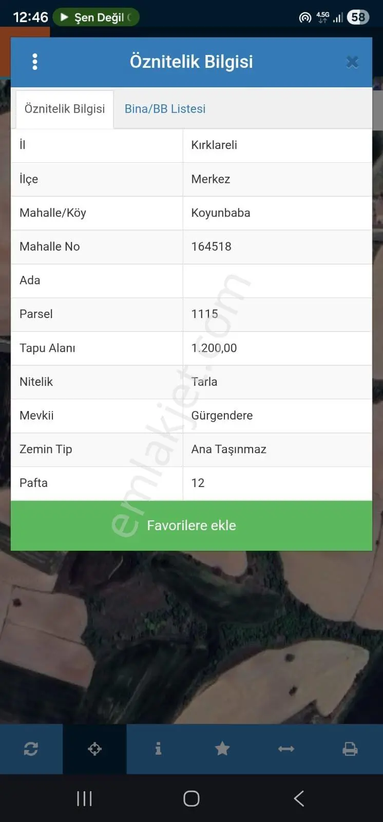 Kırklareli Koyunbaba'da Doğa Manzaralı 1200 M² Satılık Tarla — fotoğraf 5