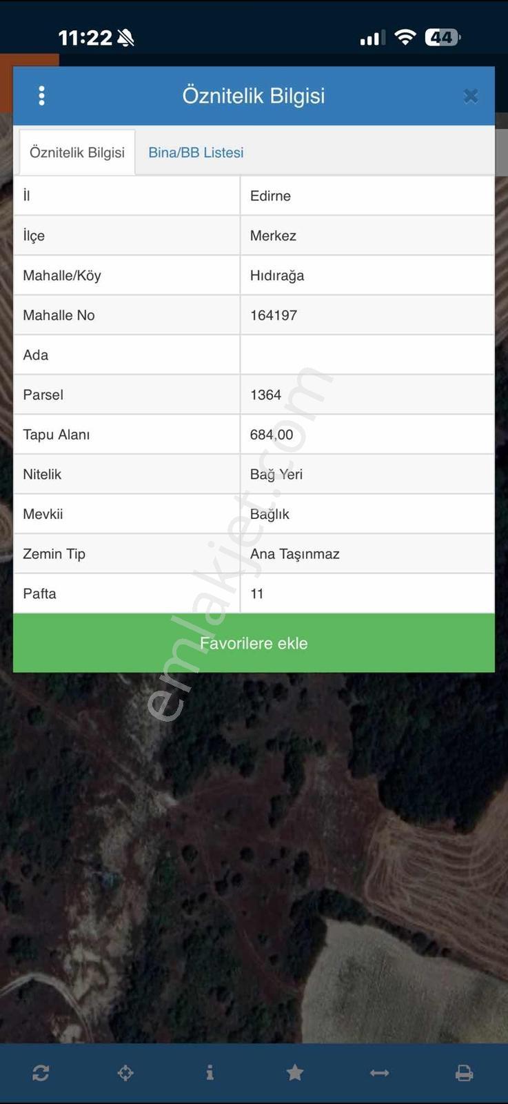 Edirne Merkez Hıdırağa 684m2 Bağ Yeri Tek Tapu — fotoğraf 3