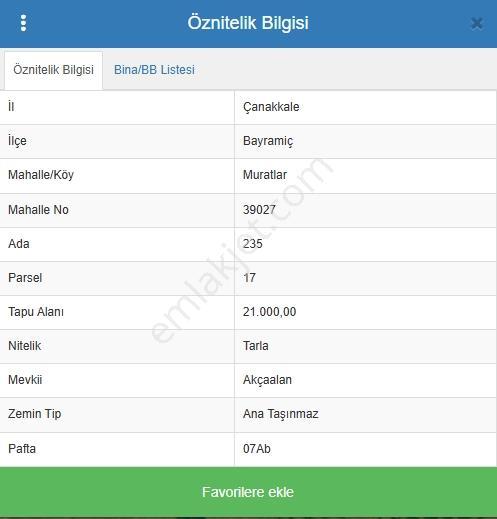 Lider'den Çanakkale Bayramiç Muratlar Köyünde 21.000,00m2 Tarla — fotoğraf 2