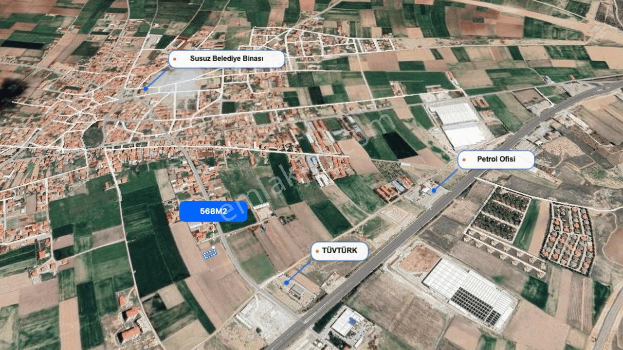 Afyon Susuz Kasabasında 568 M² İmarlı Arsa | 4 Kata Kadar Yapı — fotoğraf 3