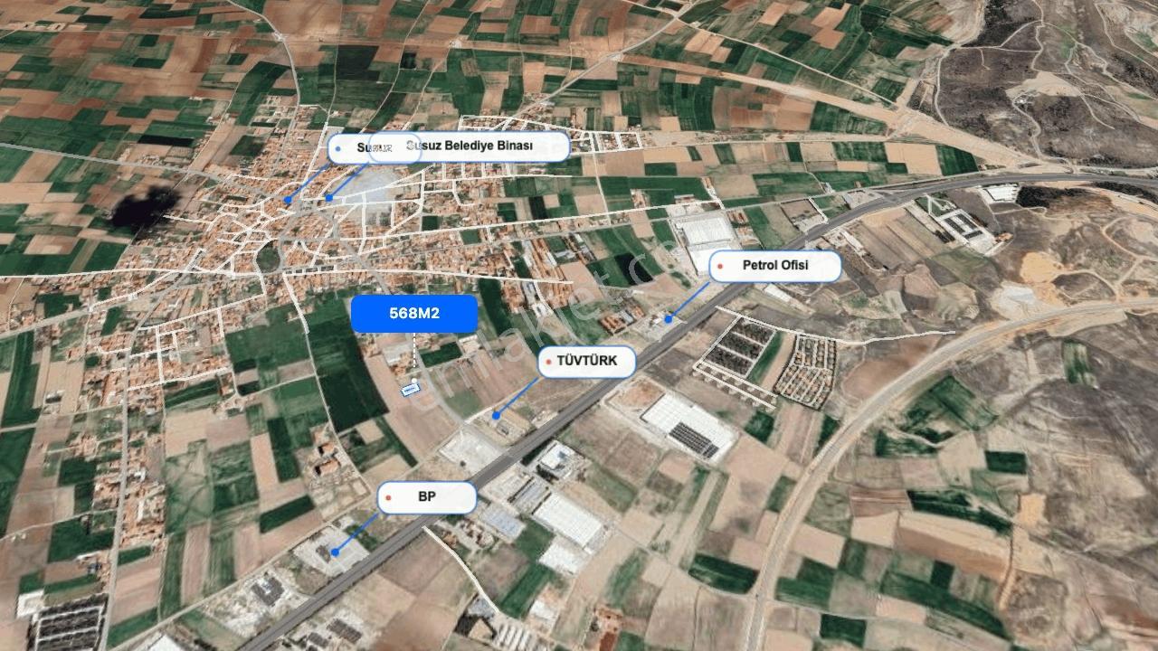 Afyon Susuz Kasabasında 568 M² İmarlı Arsa | 4 Kata Kadar Yapı — fotoğraf 5